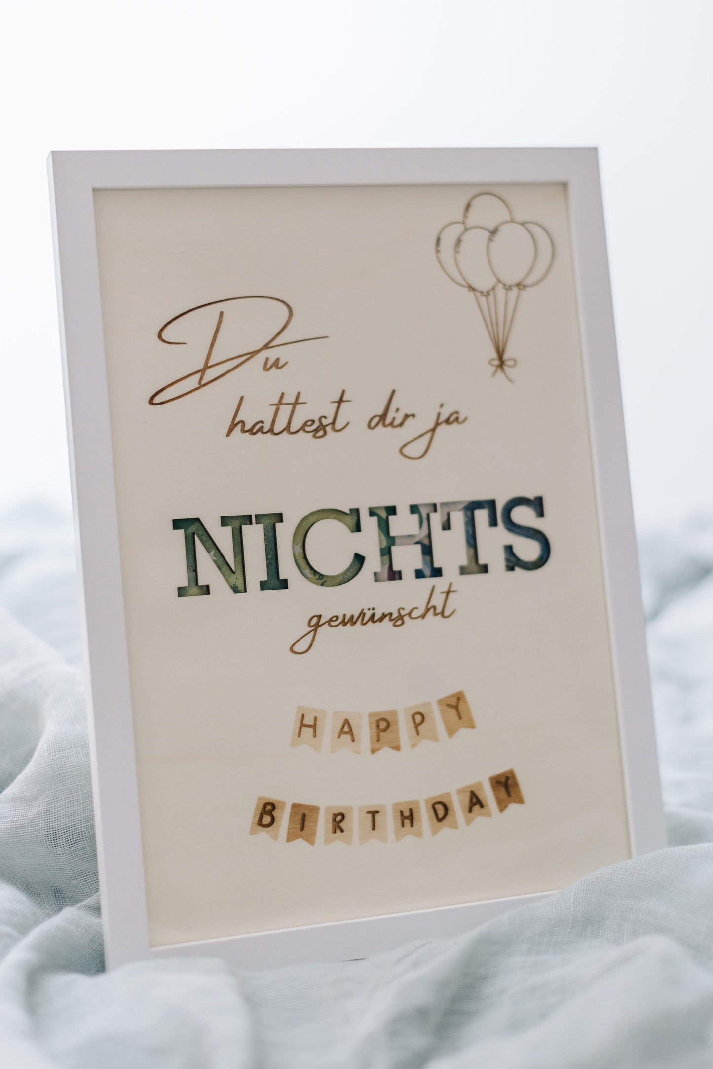 Geschenk zum Geburtstag | Geldgeschenk | personalisiertes Geburtstagsgeschenk | NICHTS zum Geburtstag | Happy Birthday | personalisierbar