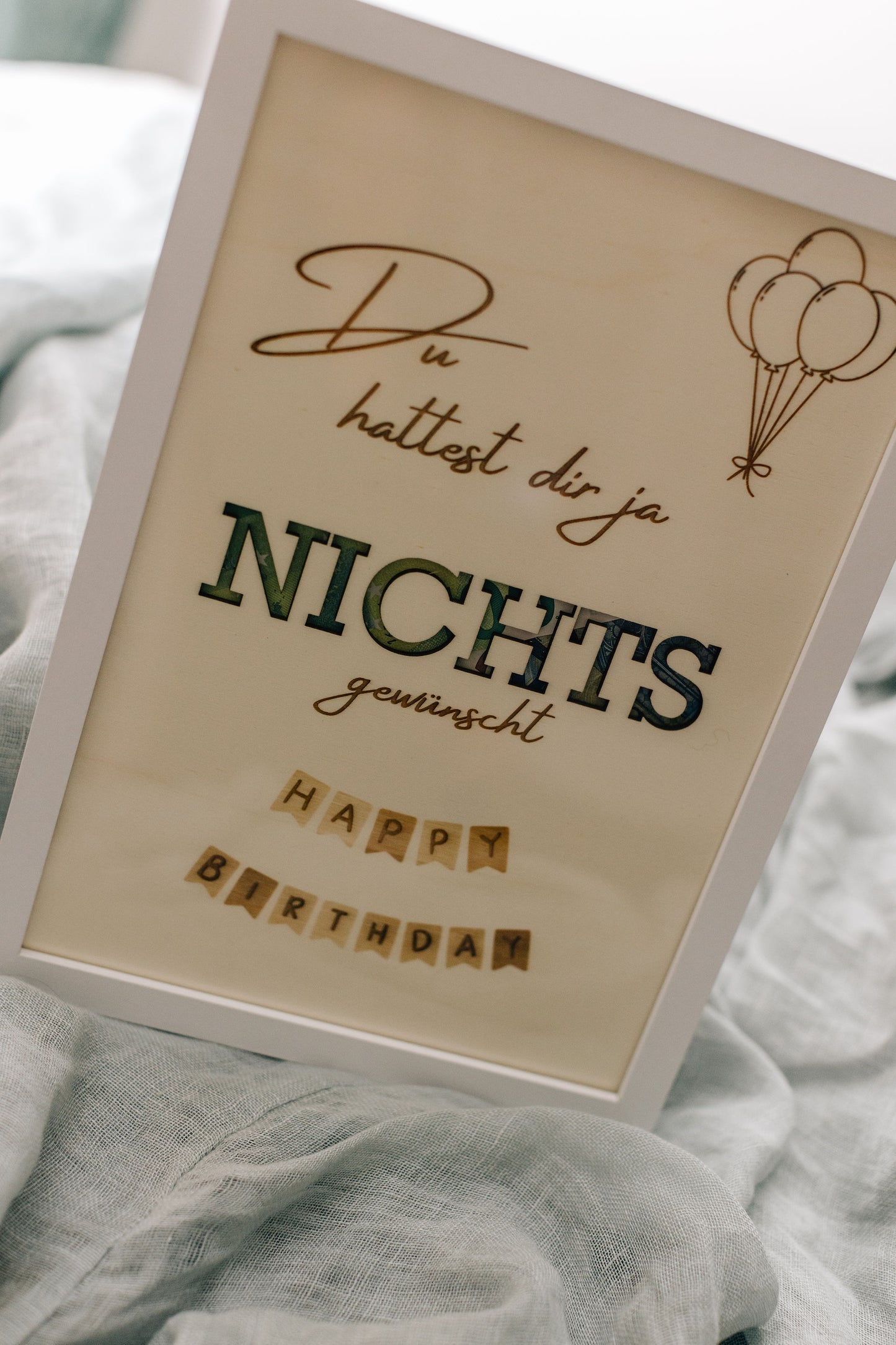 Geschenk zum Geburtstag | Geldgeschenk | personalisiertes Geburtstagsgeschenk | NICHTS zum Geburtstag | Happy Birthday | personalisierbar