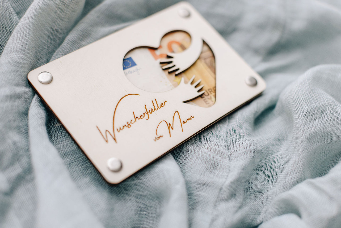 Geschenk zum Geburtstag | Geldgeschenk | Wunscherfüller | Kommunion | Konfirmation | Gutscheinbox | Wunscherfüller Karte | Gutschein Holz | personalisrbar