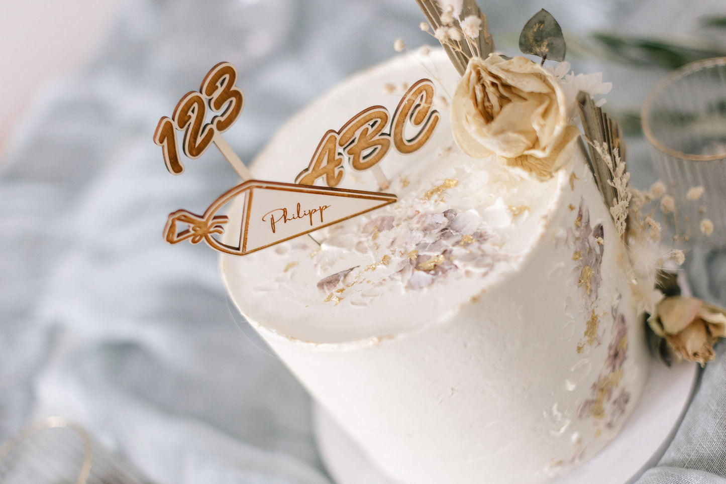 Schulkind | Caketopper zum Schulanfang | Cake Topper personalisiert | Cake Topper aus Holz | Cake Topper | Tortenaufstecker | ABC-Schüler | personalisierbar