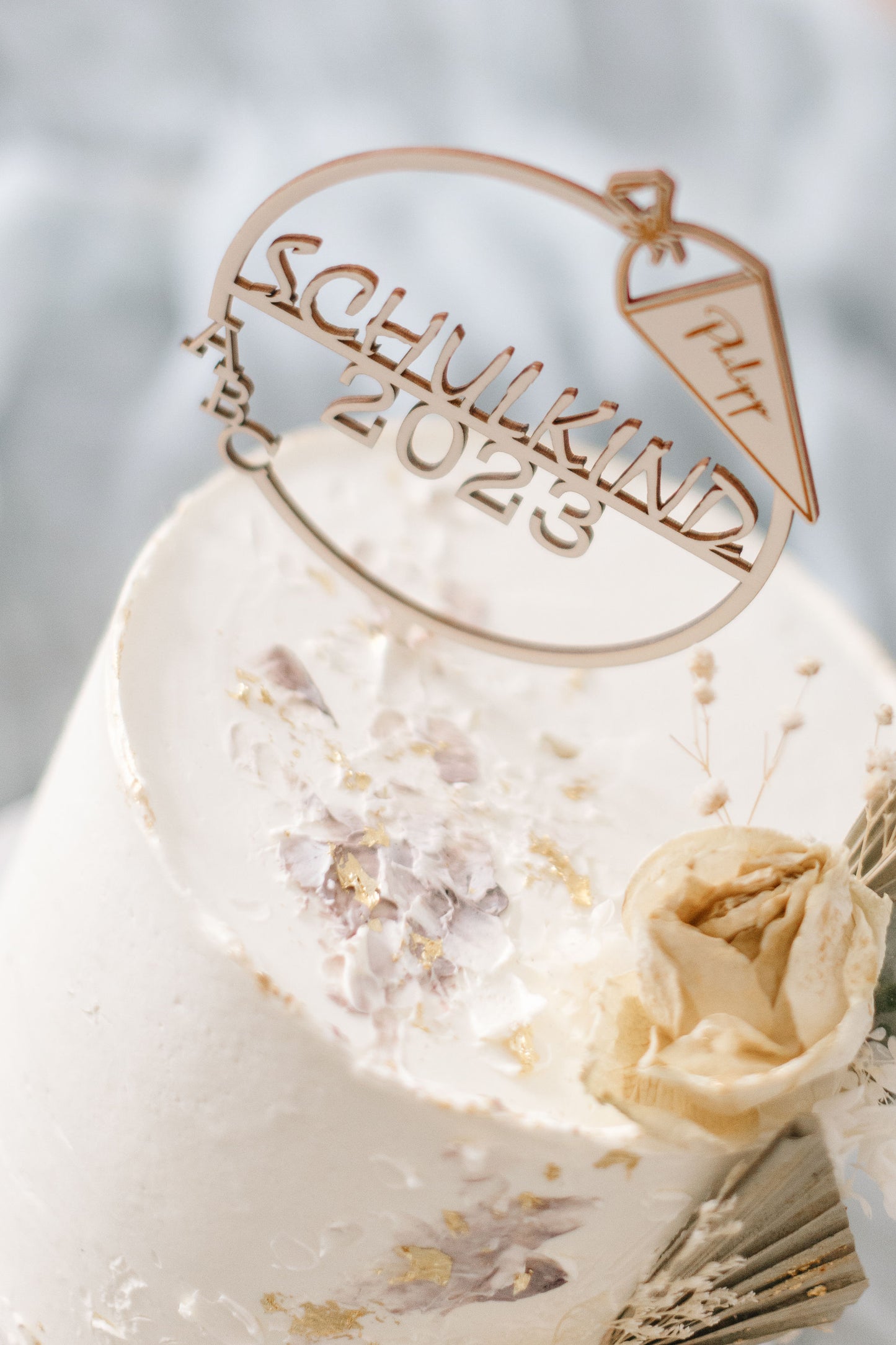 Schulkind | Caketopper zum Schulanfang | Cake Topper personalisiert | Cake Topper aus Holz | Cake Topper | Tortenaufstecker | ABC-Schüler | personalisierbar (Kopie)