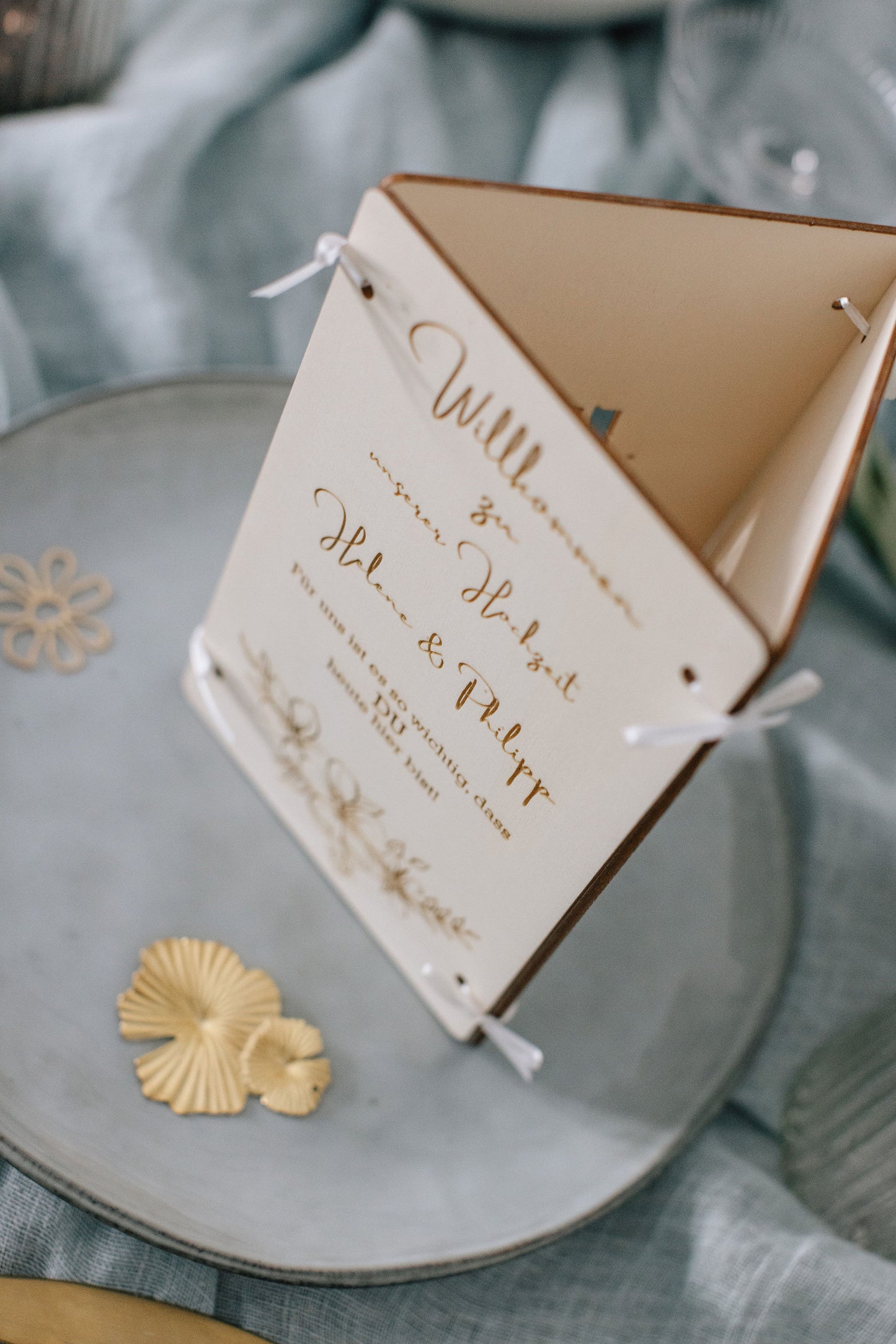 Personalisierte Tischnummern mit Menukarten - Stilvolle Tischdekoration | personalisierbar