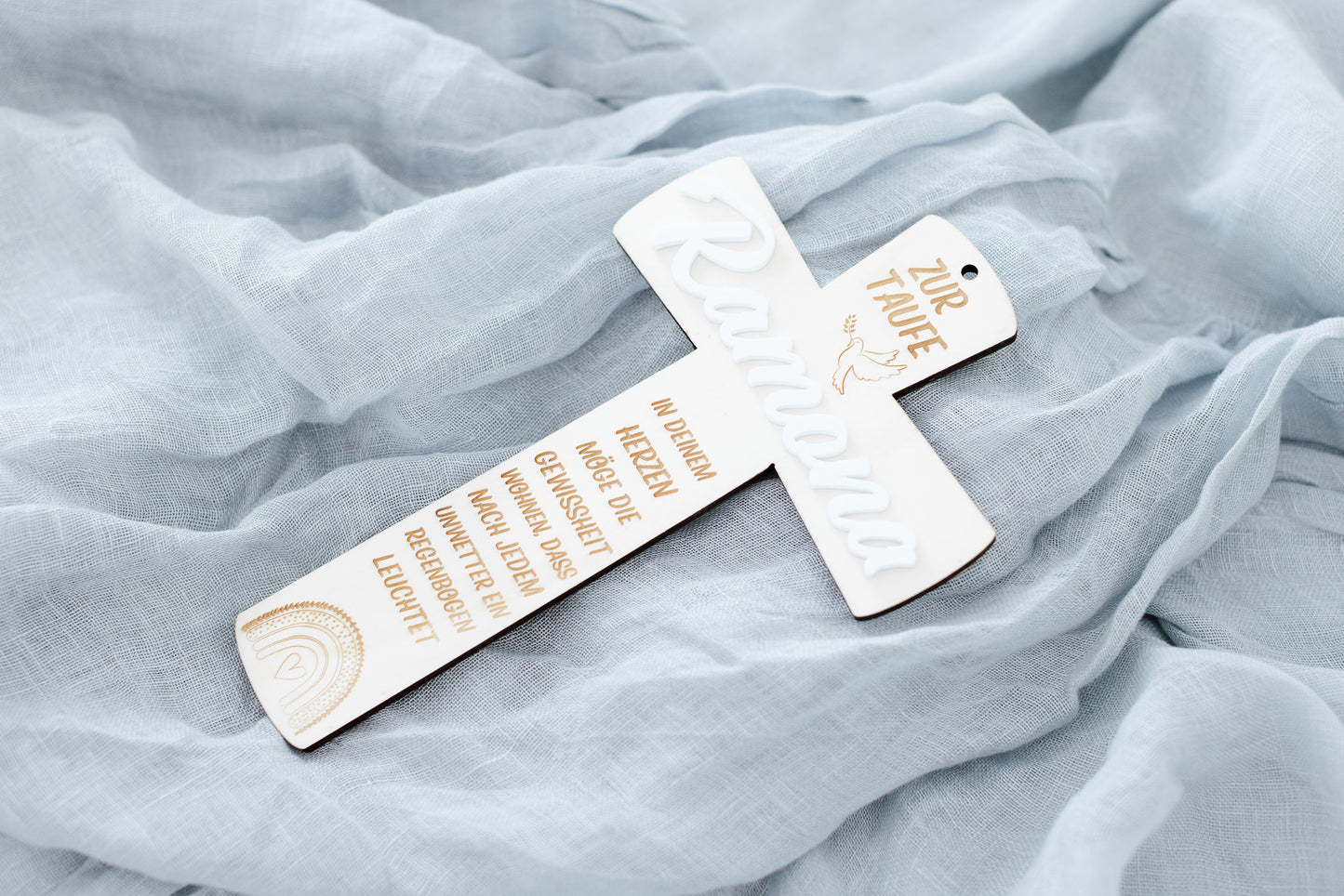 Taufkreuz personalisiert | Kommunionkreuz | Taufkreuz aus Holz mit Name | Taufe Geschenk | Taufdeko | Taufe | Firmung | Erstkommunion | personalisierbar