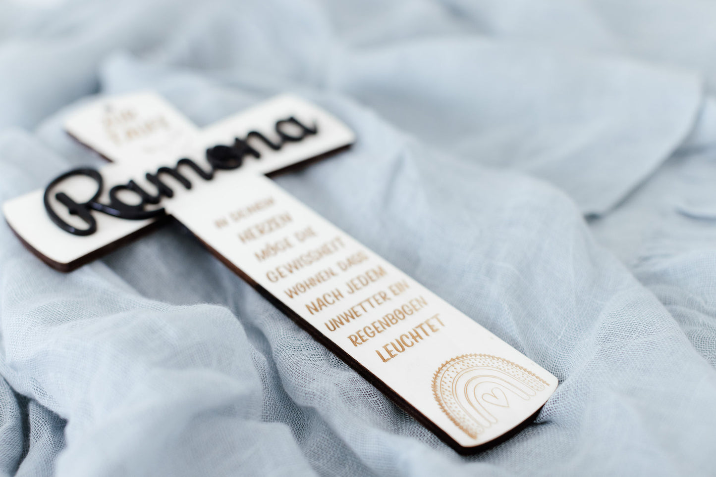 Taufkreuz personalisiert | Kommunionkreuz | Taufkreuz aus Holz mit Name | Taufe Geschenk | Taufdeko | Taufe | Firmung | Erstkommunion | personalisierbar
