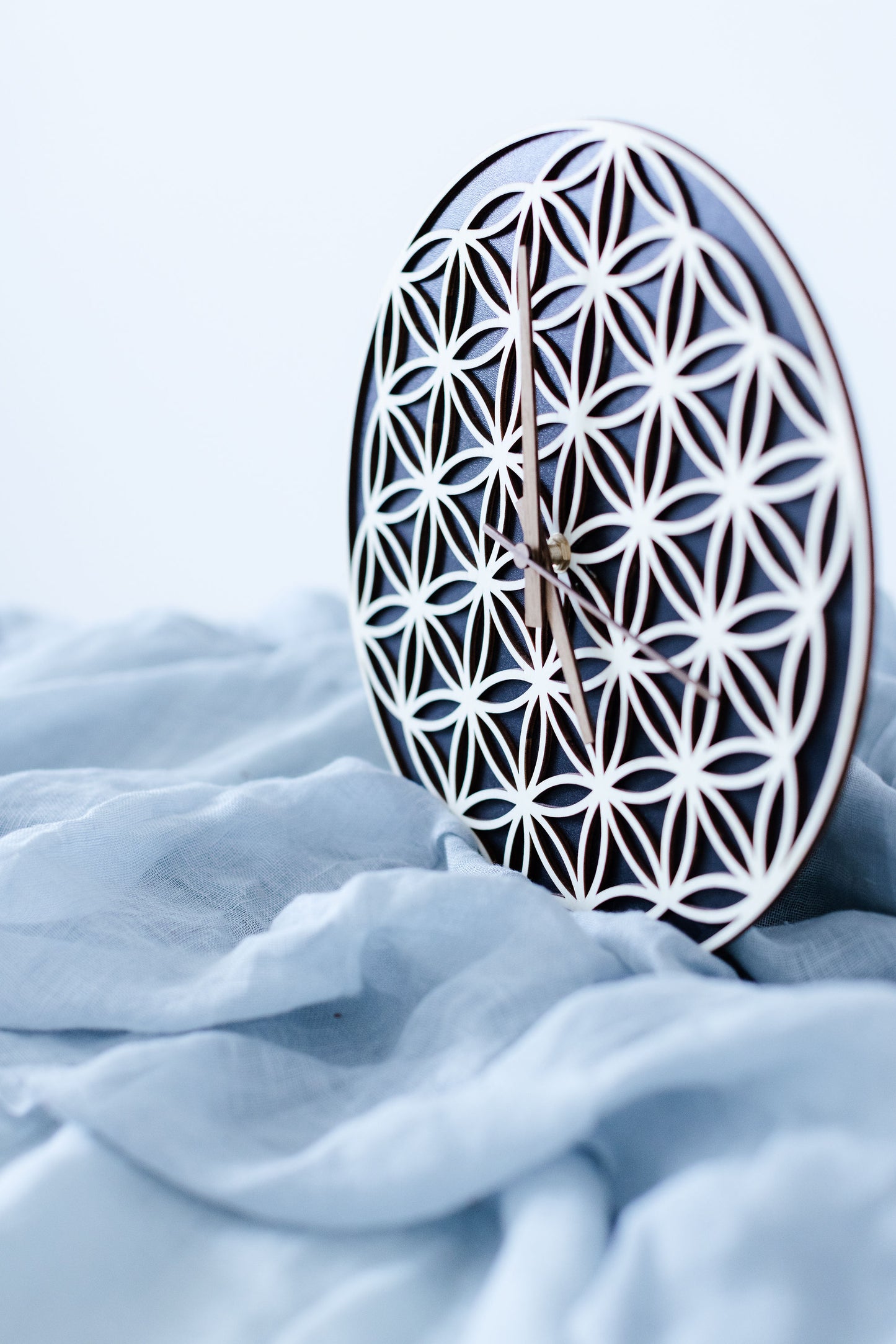 Uhr | Wanduhr | Uhr aus Holz | Blume des Lebens | Aufhänge Uhr |