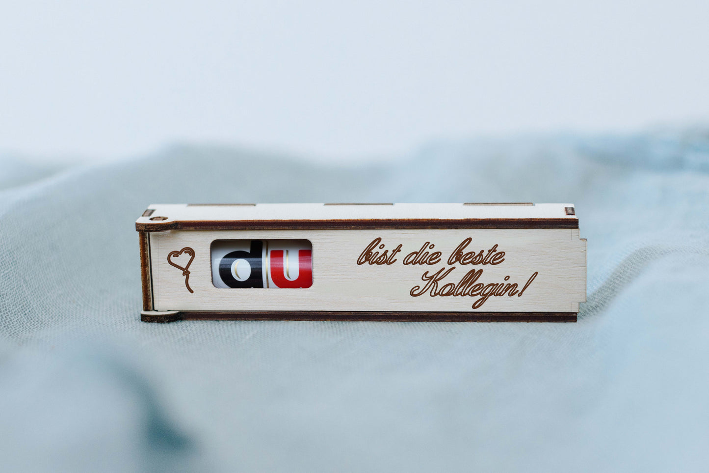 Personalisierte Duplo-Geschenkverpackung mit Gravur – Liebevolle Sprüche für besondere Anlässe |