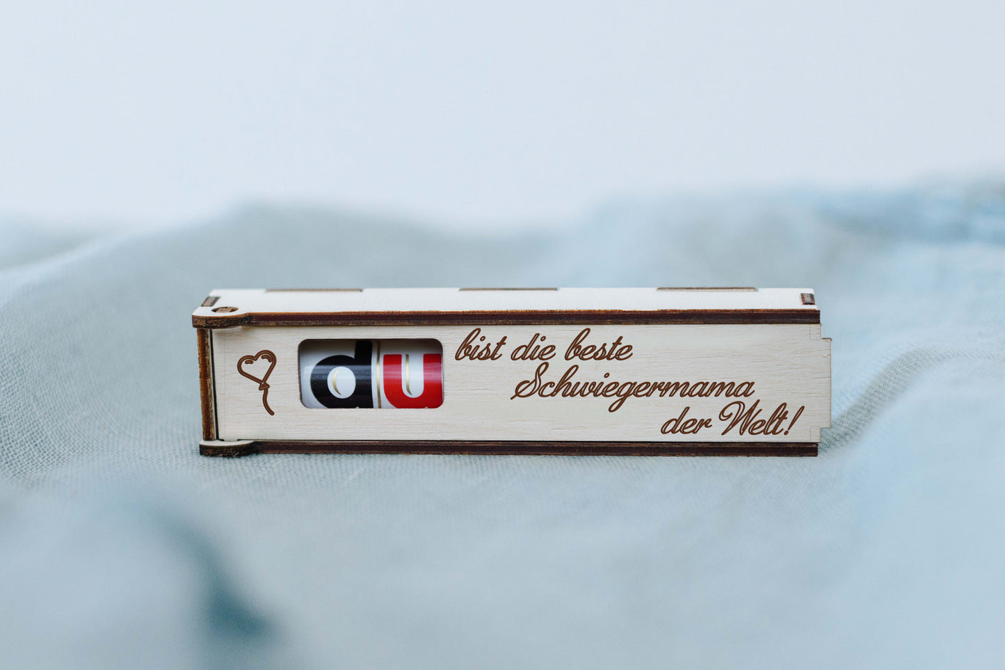 Personalisierte Duplo-Geschenkverpackung mit Gravur – Liebevolle Sprüche für besondere Anlässe |