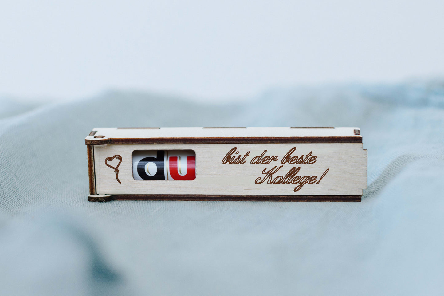 Personalisierte Duplo-Geschenkverpackung mit Gravur – Liebevolle Sprüche für besondere Anlässe |