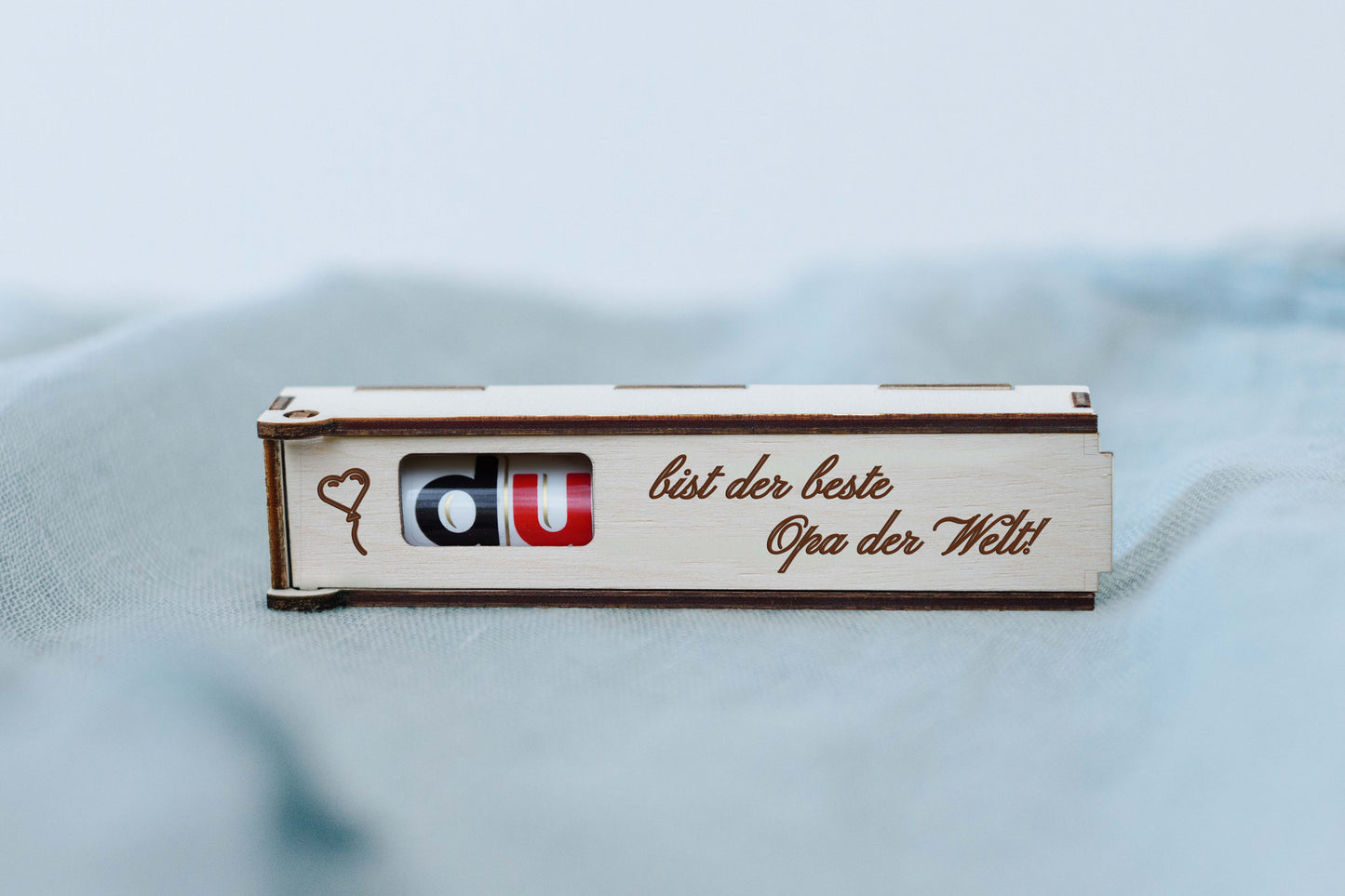Personalisierte Duplo-Geschenkverpackung mit Gravur – Liebevolle Sprüche für besondere Anlässe |