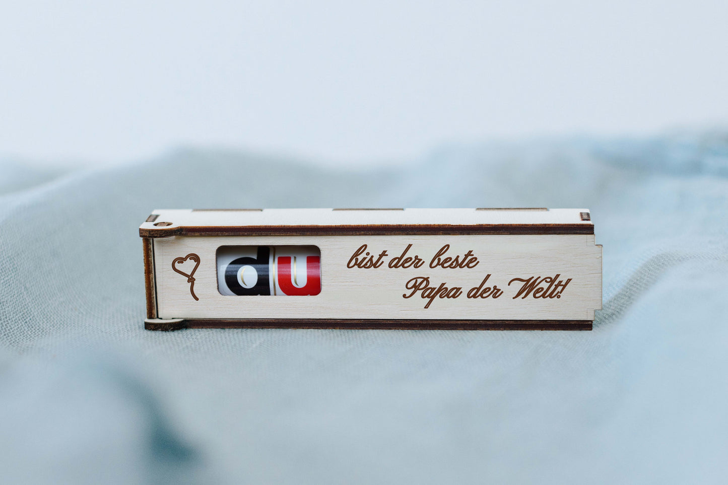 Personalisierte Duplo-Geschenkverpackung mit Gravur – Liebevolle Sprüche für besondere Anlässe |
