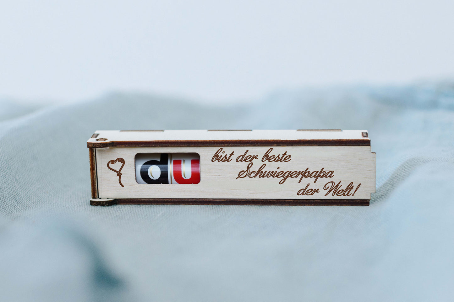 Personalisierte Duplo-Geschenkverpackung mit Gravur – Liebevolle Sprüche für besondere Anlässe |