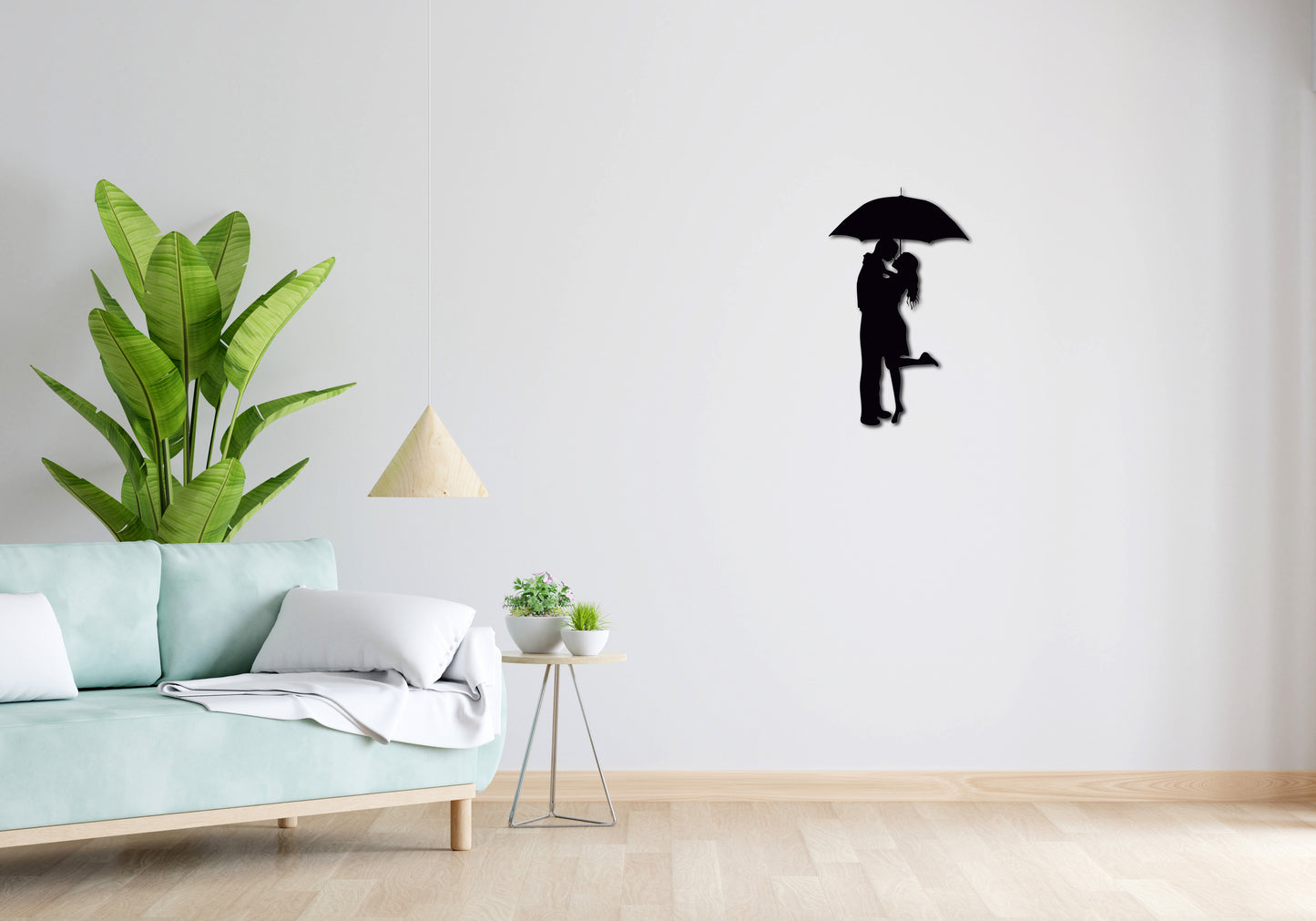 Minimalistisches Lineart Wandtattoo – 3D Optik für Moderne Wandgestaltung | Liebespaar | Paar | Liebespaar ohne Rahmen