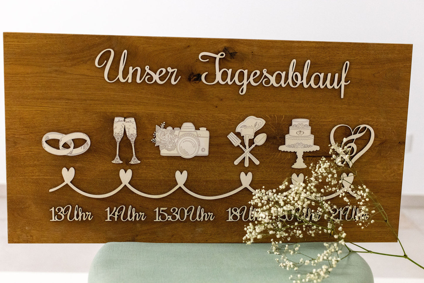 Hochzeits-Tagesablauf - Personalisierte Planung für Ihren großen Tag | personalisierbar