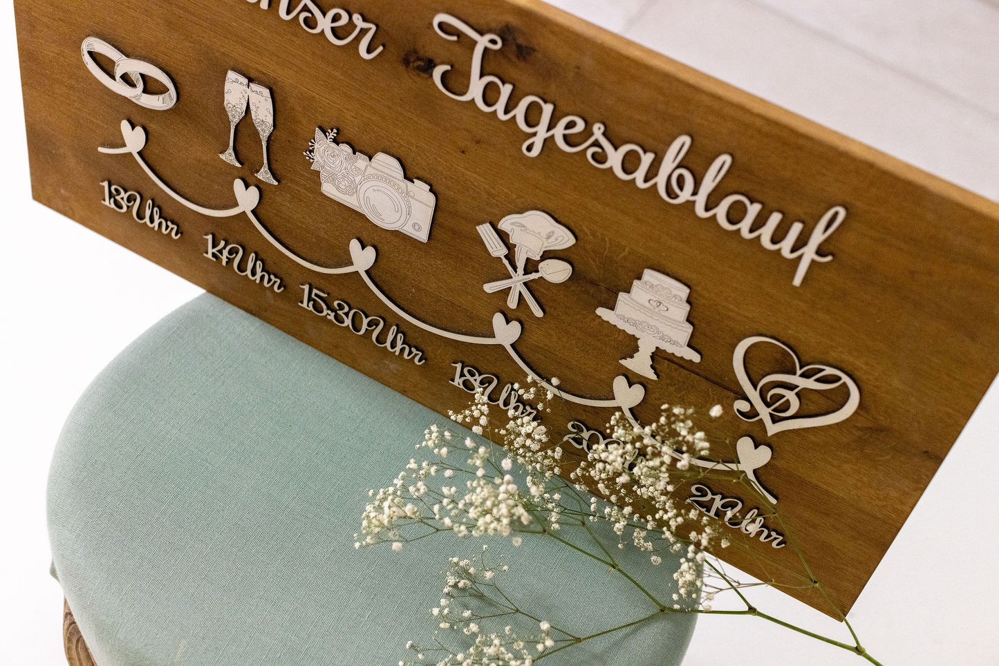 Hochzeits-Tagesablauf - Personalisierte Planung für Ihren großen Tag | personalisierbar