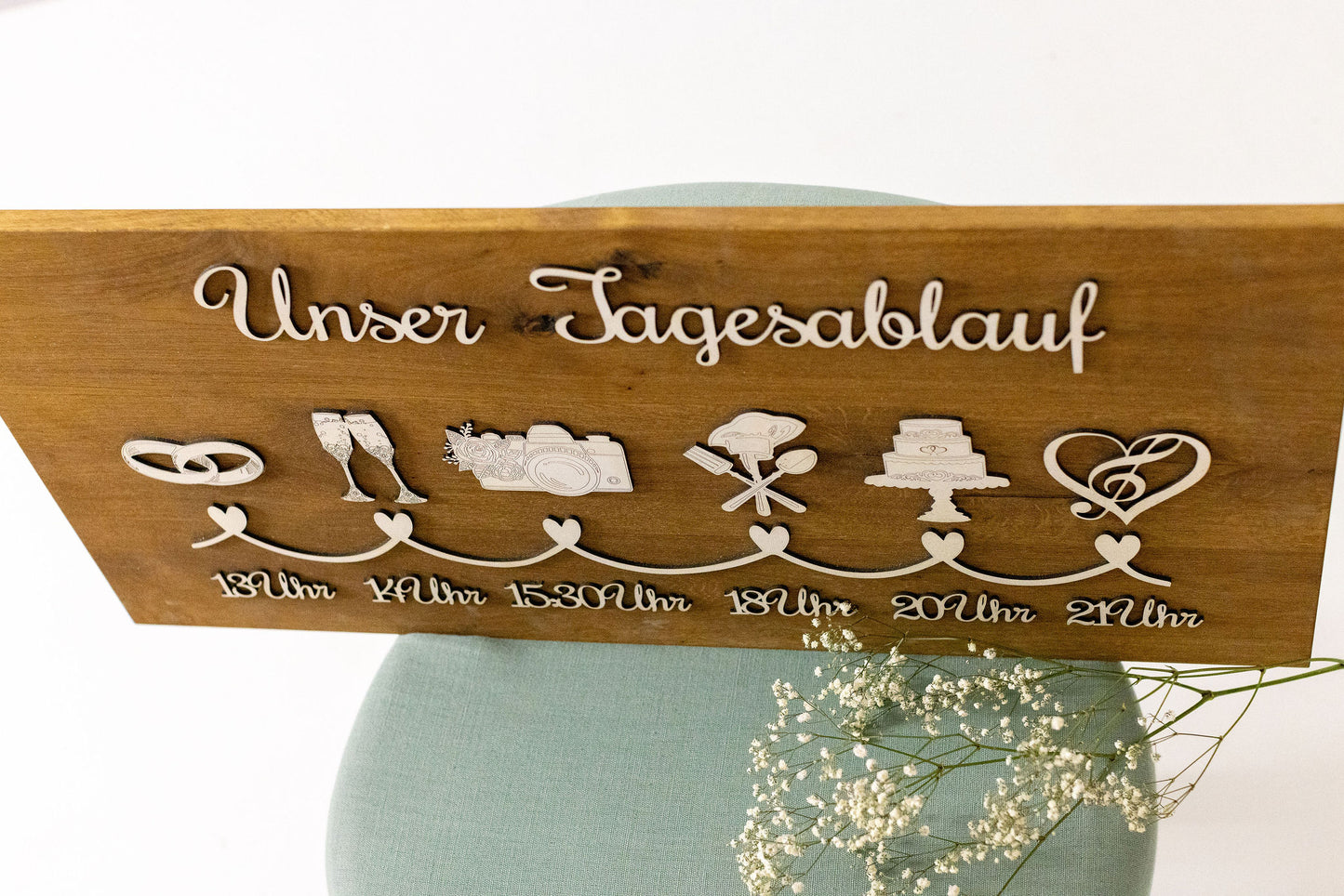 Hochzeits-Tagesablauf - Personalisierte Planung für Ihren großen Tag | personalisierbar
