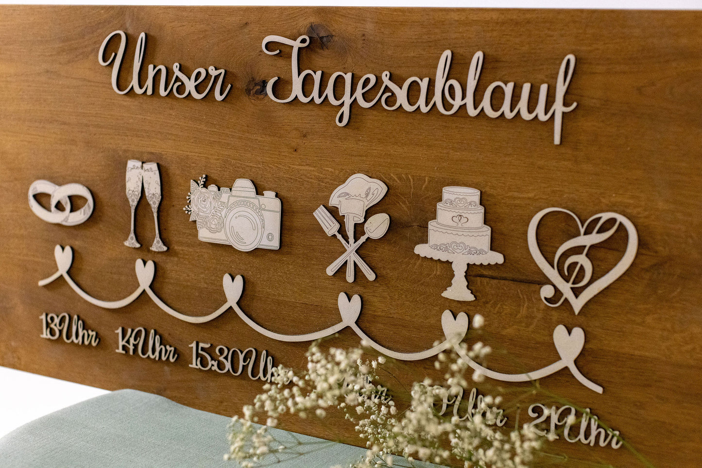 Hochzeits-Tagesablauf - Personalisierte Planung für Ihren großen Tag | personalisierbar