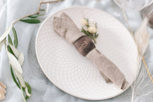 Serviettenringe Oval Chocolat - Stilvolle Tischdekoration für besondere Anlässe | personalisierbar