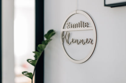 Loop | Holz Loop| Holz Ring | personalisierte Loops | Türschild | Schriftzug | Familienname | personalisierbar