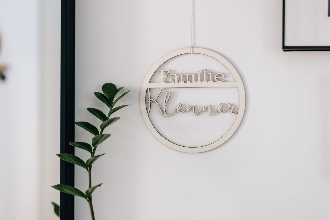 Loop | Holz Loop| Holz Ring | personalisierte Loops | Türschild | Schriftzug | Familienname | personalisierbar