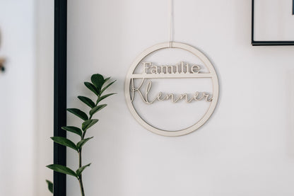Loop | Holz Loop| Holz Ring | personalisierte Loops | Türschild | Schriftzug | Familienname | personalisierbar