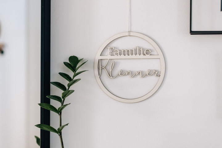Loop | Holz Loop| Holz Ring | personalisierte Loops | Türschild | Schriftzug | Familienname | personalisierbar