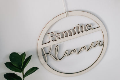 Loop | Holz Loop| Holz Ring | personalisierte Loops | Türschild | Schriftzug | Familienname | personalisierbar