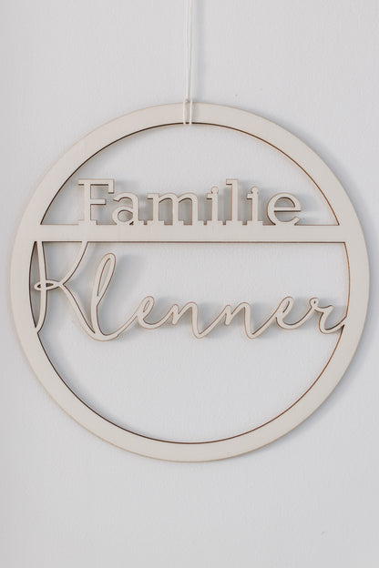 Loop | Holz Loop| Holz Ring | personalisierte Loops | Türschild | Schriftzug | Familienname | personalisierbar