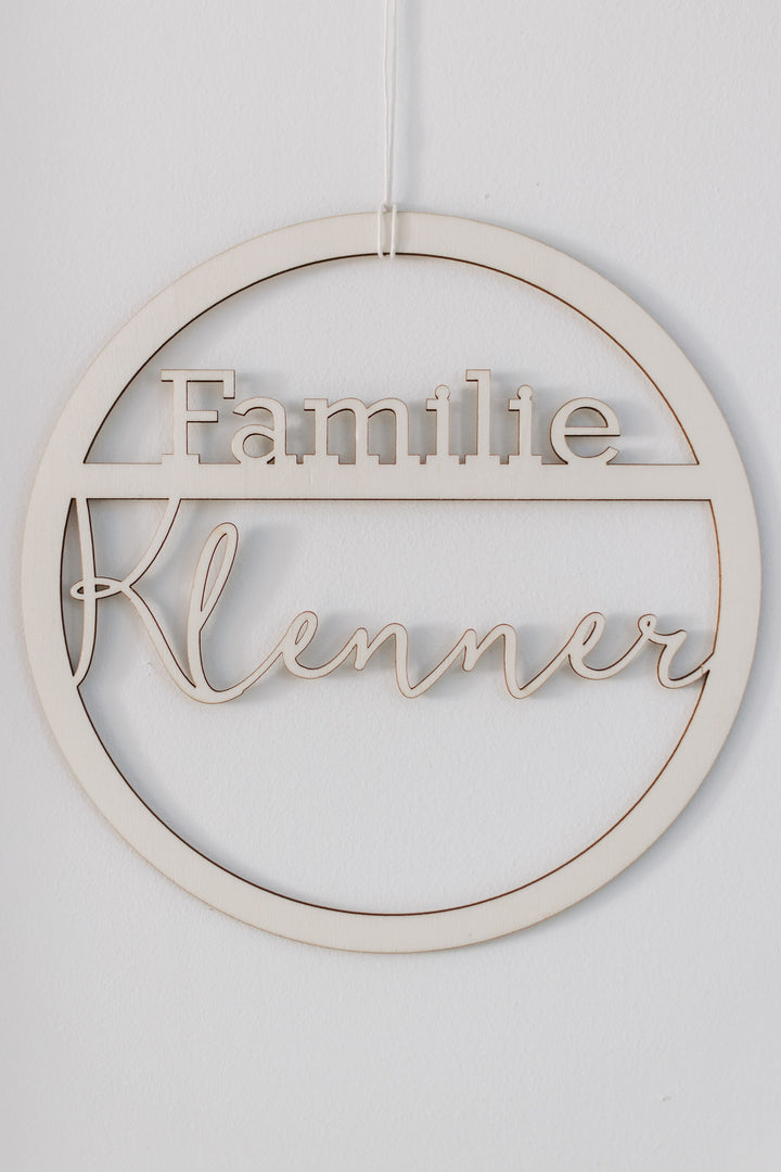 Loop | Holz Loop| Holz Ring | personalisierte Loops | Türschild | Schriftzug | Familienname | personalisierbar