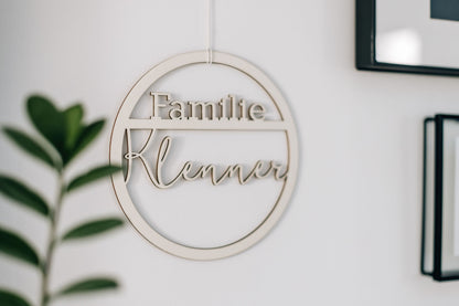 Loop | Holz Loop| Holz Ring | personalisierte Loops | Türschild | Schriftzug | Familienname | personalisierbar
