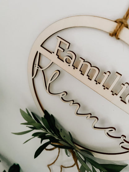 Loop | Holz Loop| Holz Ring | personalisierte Loops | Türschild | Schriftzug | Familienname | personalisierbar