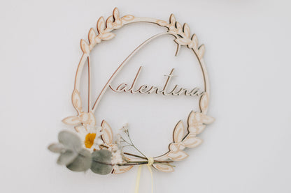 Loop | Holz Loop | Holz Ring | personalisierte Loops | Türschild | Schriftzug | Name | Loop zur Taufe | personalisierbar