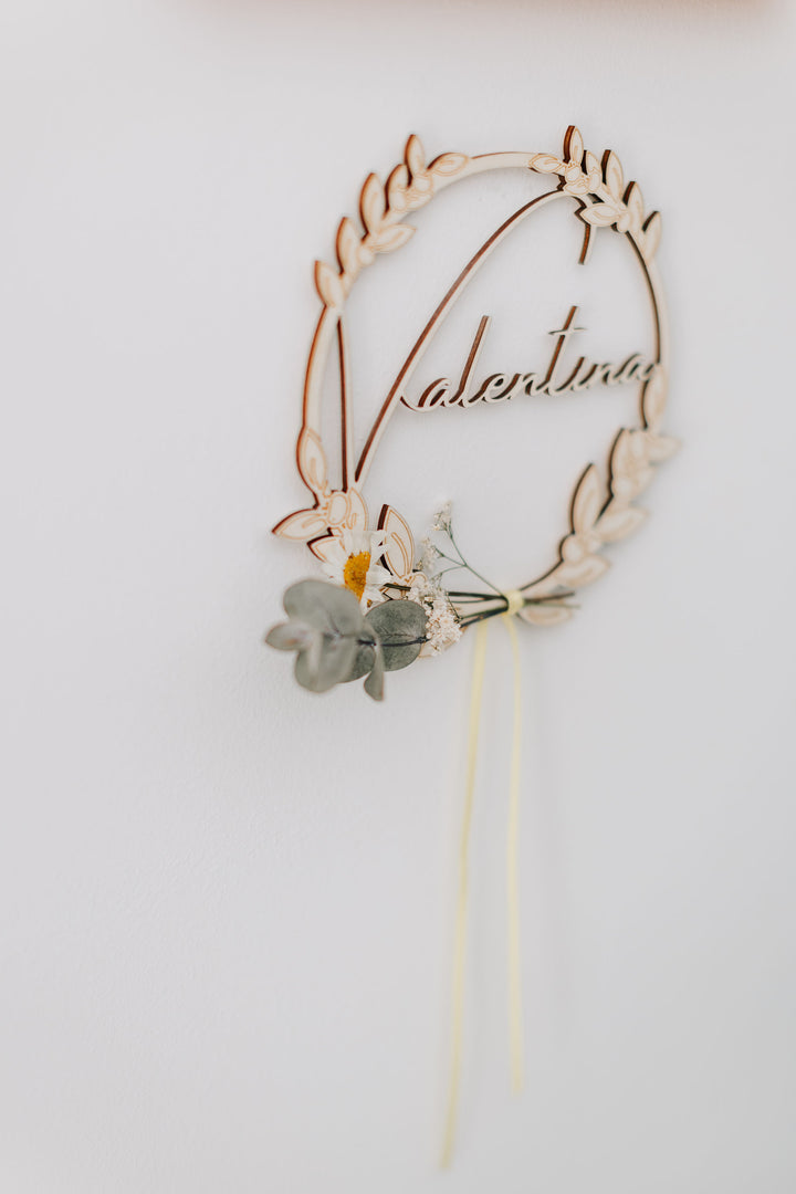 Loop | Holz Loop | Holz Ring | personalisierte Loops | Türschild | Schriftzug | Name | Loop zur Taufe | personalisierbar