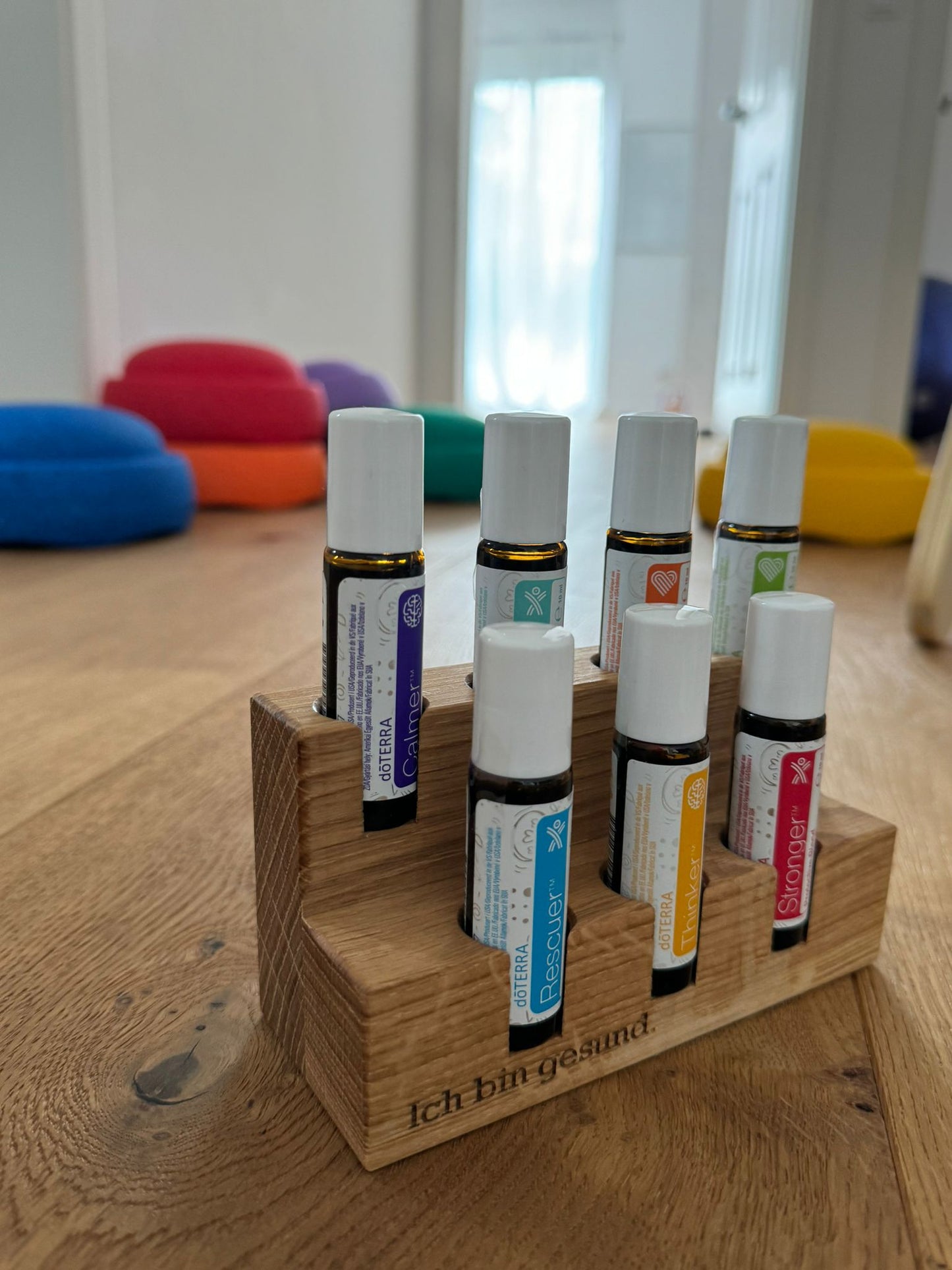 Tribüne Öle Regal Aufbewahrung | Aufsteller für Ätherische Öle | Ölständer | Ätherische Öle Aufbewahrung  | Holz Eiche | personalisierbar