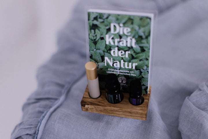 Tribüne Öle Regal Aufbewahrung | Aufsteller für Ätherische Öle | Ölständer | Ätherische Öle Aufbewahrung  | Holz Eiche | personalisierbar