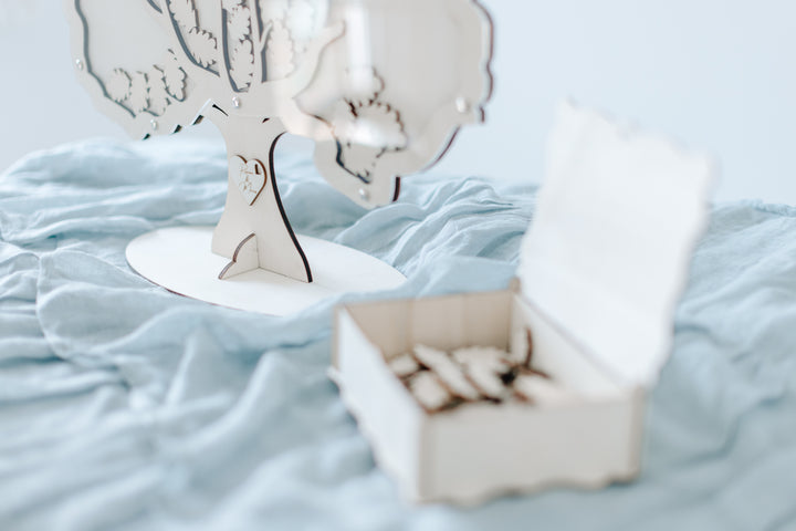 Gästebuch Hochzeit Baum personalisiert – Holz Natur | Namen | Handgefertigt | 50 75 110 Gäste | personalisierbar