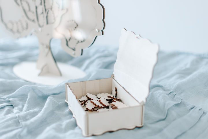 Gästebuch Hochzeit Baum personalisiert – Holz Natur | Namen | Handgefertigt | 50 75 110 Gäste | personalisierbar