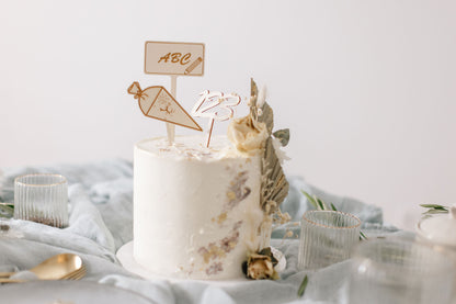 Schulkind | Caketopper zum Schulanfang | Cake Topper personalisiert | Cake Topper aus Holz | Cake Topper | Tortenaufstecker | ABC-Schüler
