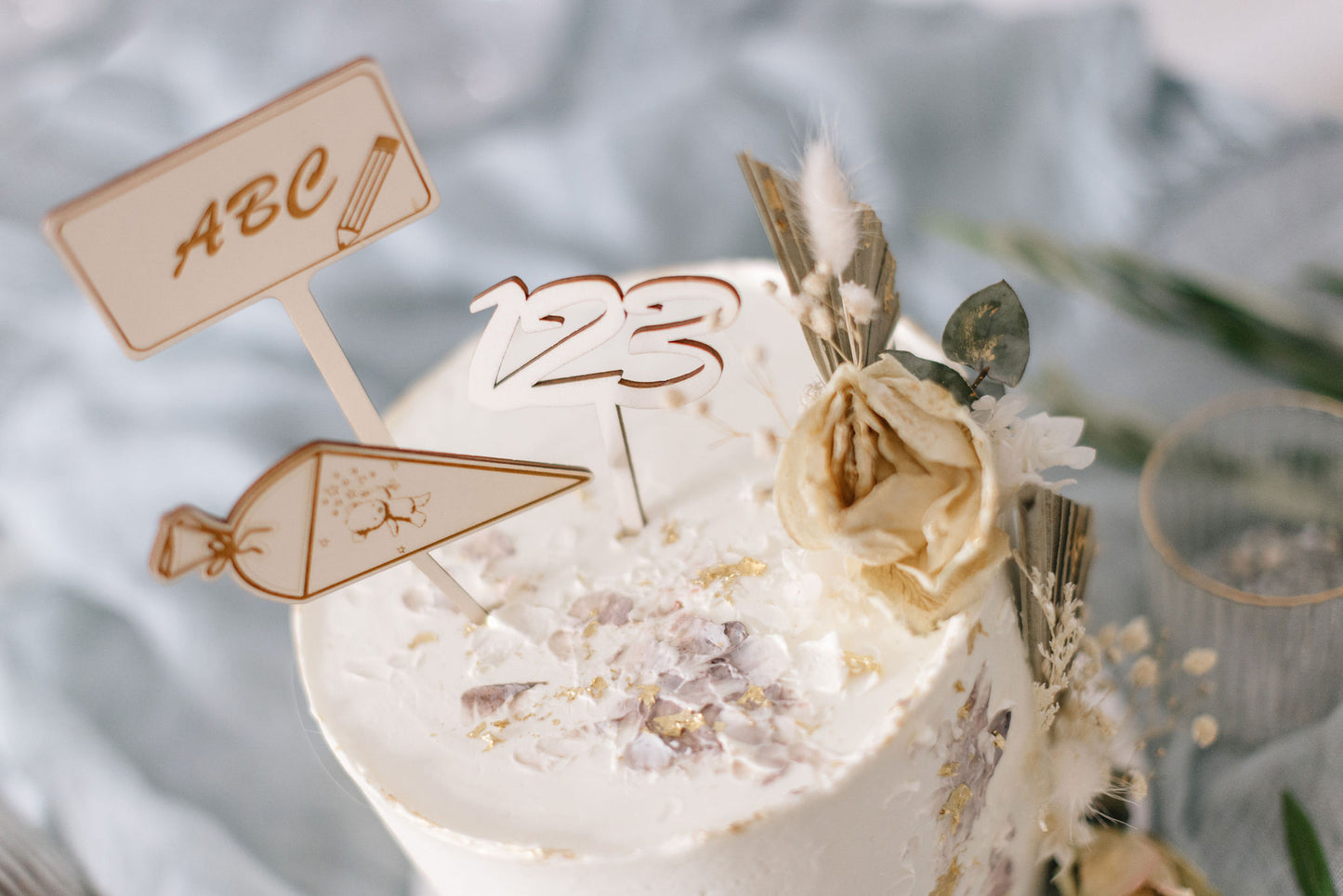 Schulkind | Caketopper zum Schulanfang | Cake Topper personalisiert | Cake Topper aus Holz | Cake Topper | Tortenaufstecker | ABC-Schüler