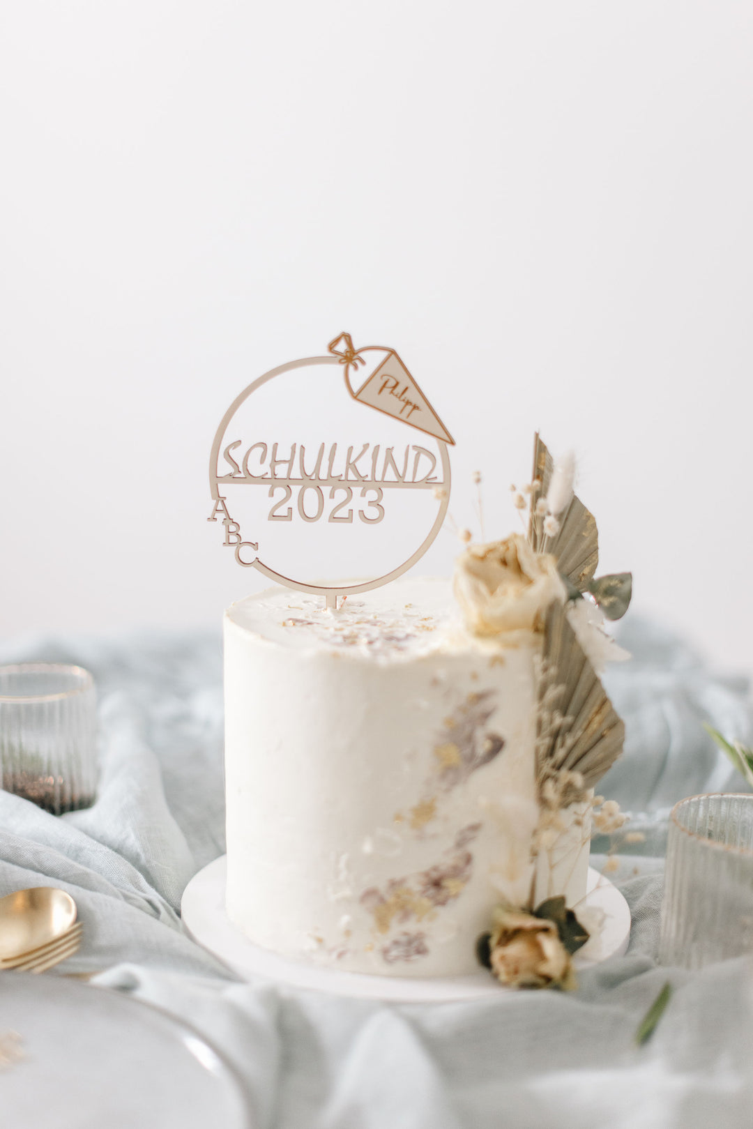 Schulkind | Caketopper zum Schulanfang | Cake Topper personalisiert | Cake Topper aus Holz | Cake Topper | Tortenaufstecker | ABC-Schüler | personalisierbar (Kopie)