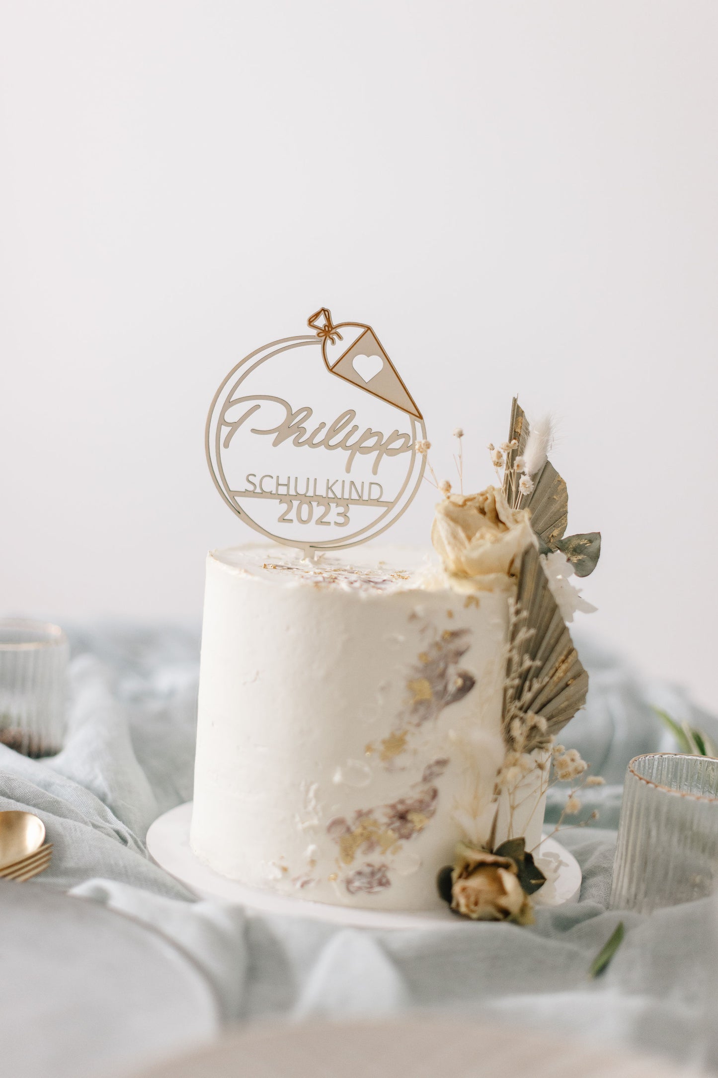 Schulkind | Caketopper zum Schulanfang | Cake Topper personalisiert | Cake Topper aus Holz | Cake Topper | Tortenaufstecker | ABC-Schüler | personalisierbar