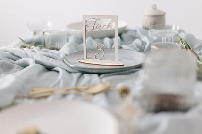 Hochzeit Tischnummern - Einzigartige Viereckige Tischdekoration