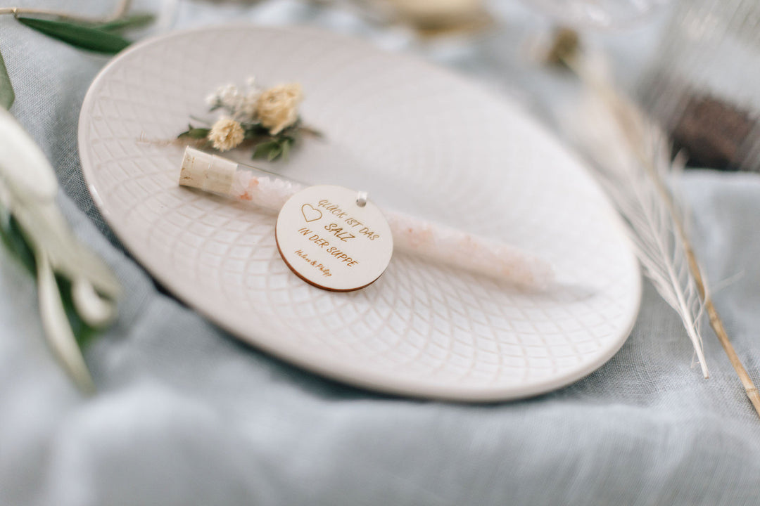 Gastgeschenk Hochzeit | Salz &amp; Pfeffer | Reagenzglas | personalisierbar