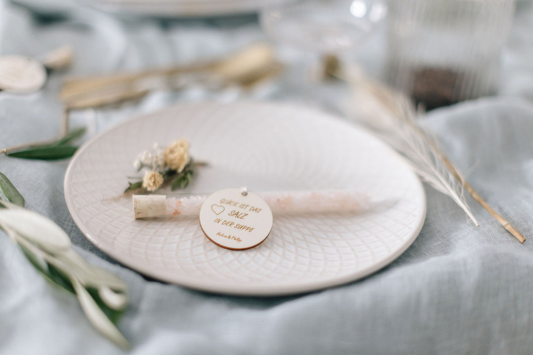 Gastgeschenk Hochzeit | Salz &amp; Pfeffer | Reagenzglas | personalisierbar