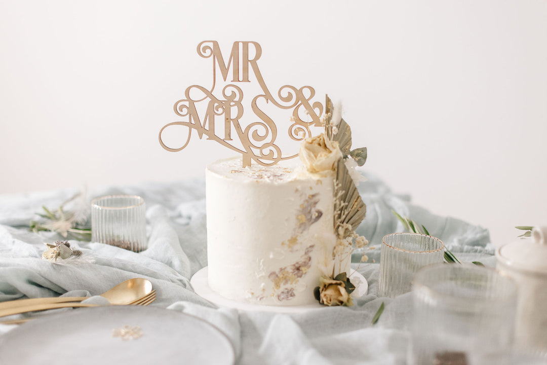 Hochzeit Cake Topper | Tortenstecker | Tortenfigur | Mr. &amp; Mrs.