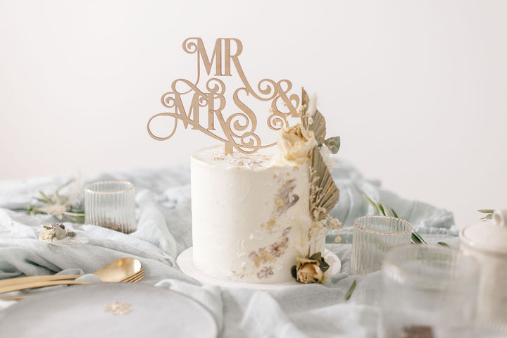 Hochzeit Cake Topper | Tortenstecker | Tortenfigur | Mr. &amp; Mrs.