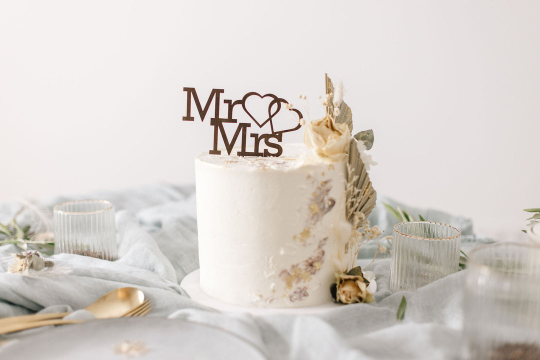 Hochzeit Cake Topper | Tortenstecker | Tortenfigur | Mr. &amp; Mrs.