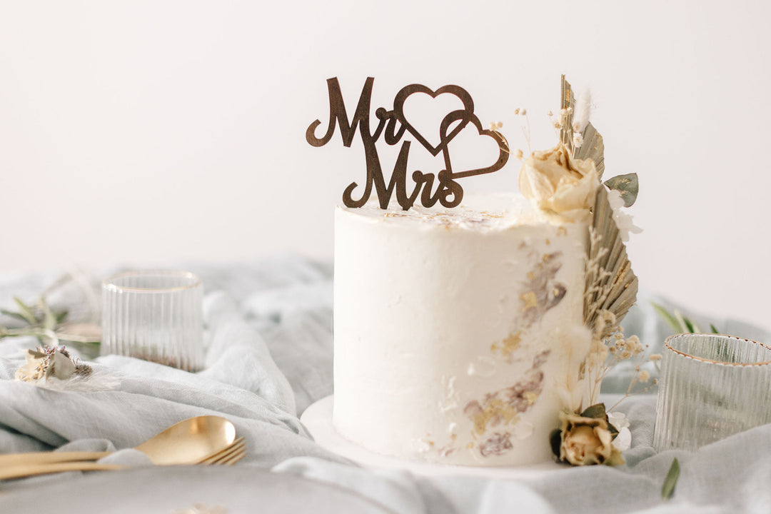 Hochzeit Cake Topper | Tortenstecker | Tortenfigur | Mr. &amp; Mrs.