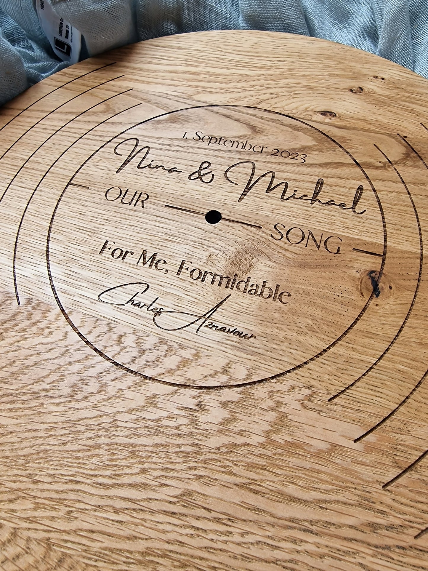 Personalisierte Schallplatte - Einzigartiges Hochzeitsgeschenk für Musikliebhaber | personalisierbar