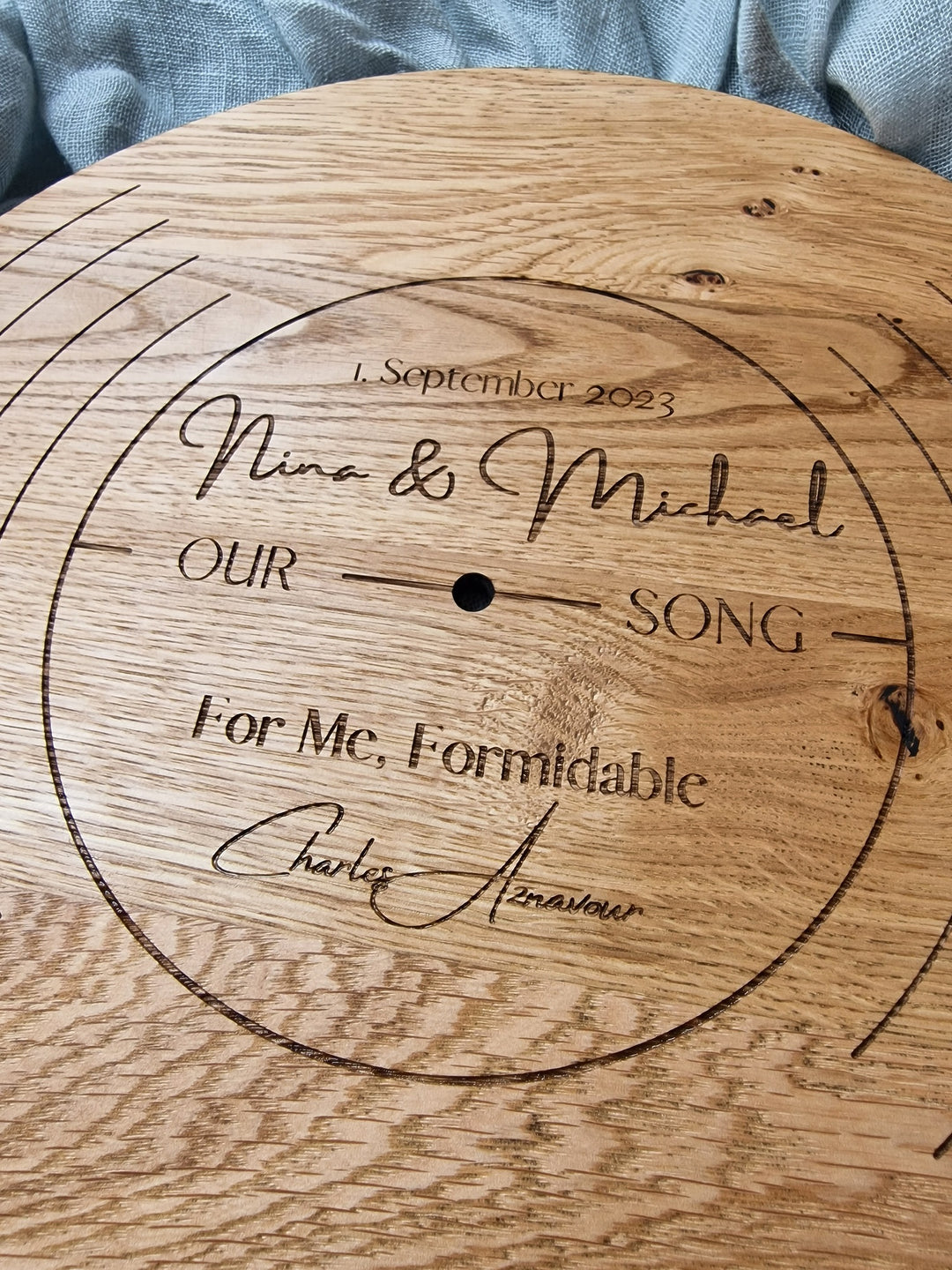 Personalisierte Schallplatte - Einzigartiges Hochzeitsgeschenk für Musikliebhaber | personalisierbar