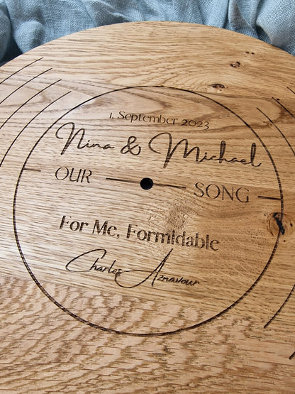 Personalisierte Schallplatte - Einzigartiges Hochzeitsgeschenk für Musikliebhaber | personalisierbar